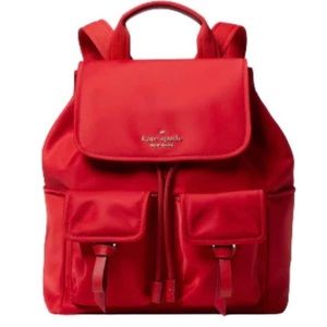 - ♠️ Kate Spade RED Carley Flap Backpack 🎒NWT